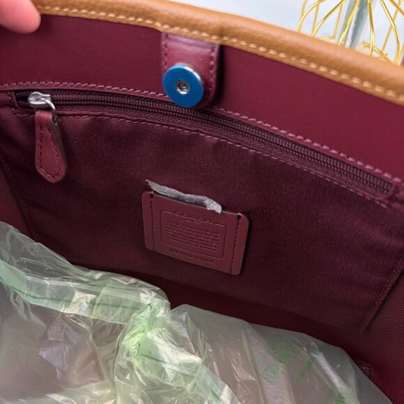 Coach CT859 Small City Tote Bag in Light Saddle - Picture 6 of 6